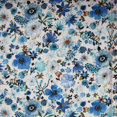 Dear Stella Blue floral  Daw1291 Half Metre